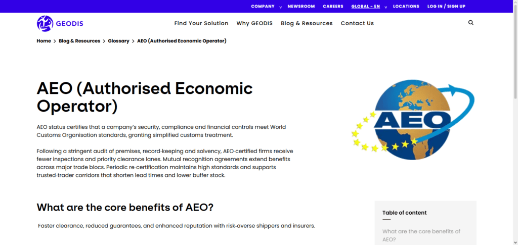 GEODIS AEO Consulting